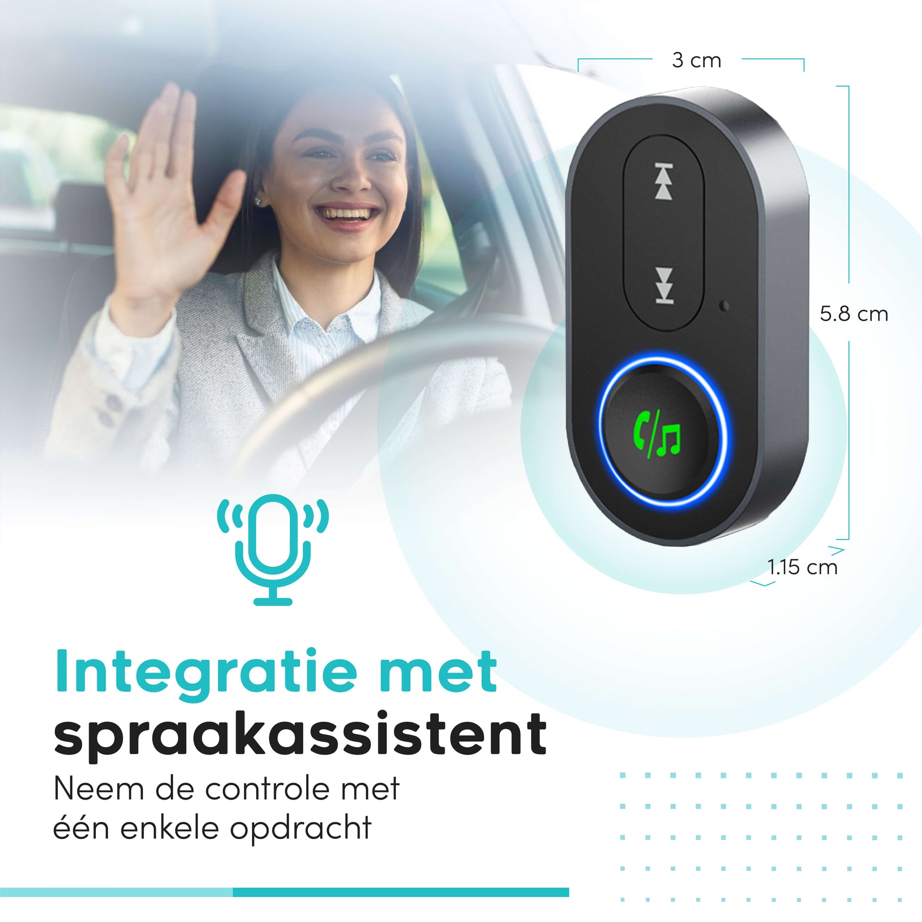 Handsfree bellen met ingebouwde microfoon