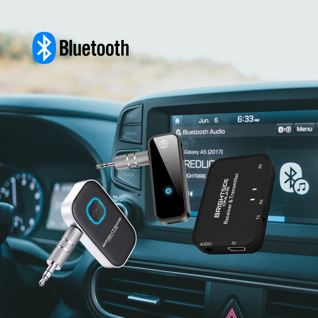 Bluetooth aux adapters voor in de auto